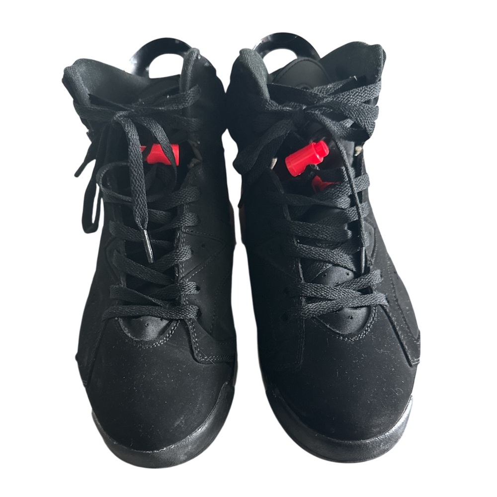Black and Red Jordan shoes